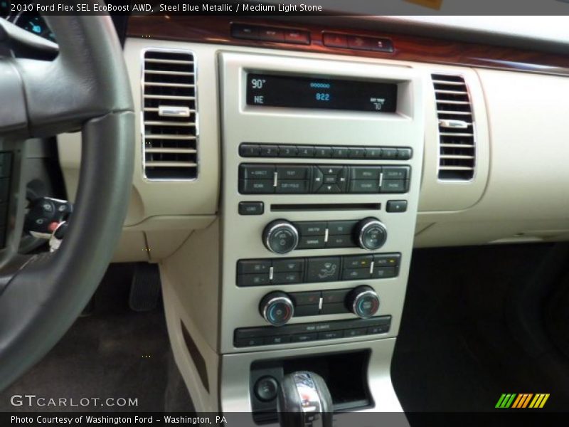 Steel Blue Metallic / Medium Light Stone 2010 Ford Flex SEL EcoBoost AWD