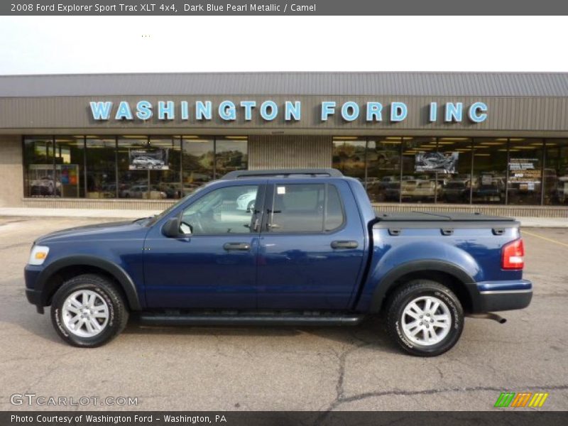 Dark Blue Pearl Metallic / Camel 2008 Ford Explorer Sport Trac XLT 4x4
