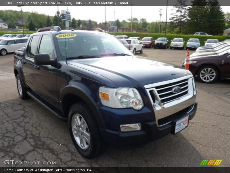 Dark Blue Pearl Metallic / Camel 2008 Ford Explorer Sport Trac XLT 4x4