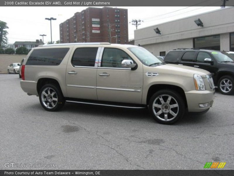 Gold Mist / Light Cashmere 2008 Cadillac Escalade ESV AWD