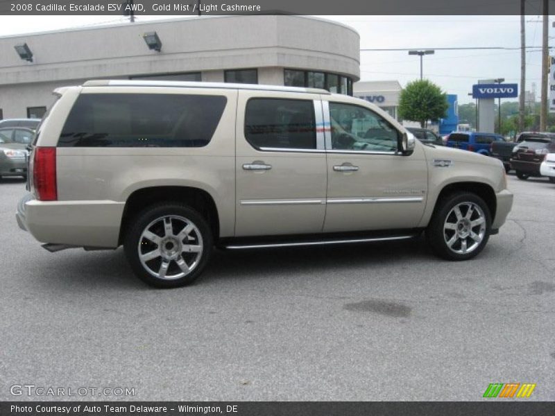 Gold Mist / Light Cashmere 2008 Cadillac Escalade ESV AWD