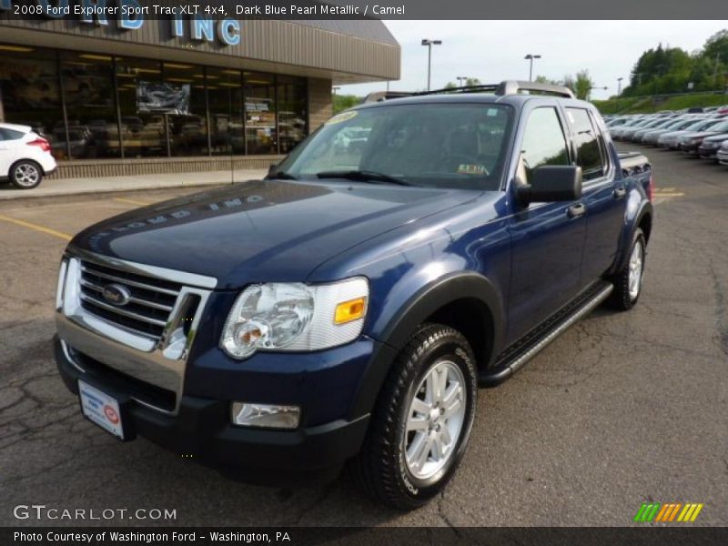 Dark Blue Pearl Metallic / Camel 2008 Ford Explorer Sport Trac XLT 4x4
