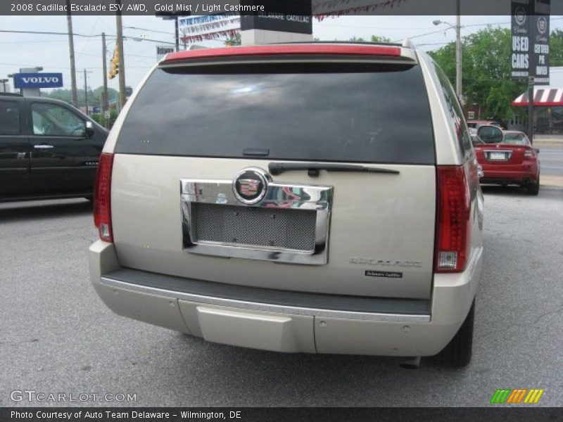 Gold Mist / Light Cashmere 2008 Cadillac Escalade ESV AWD