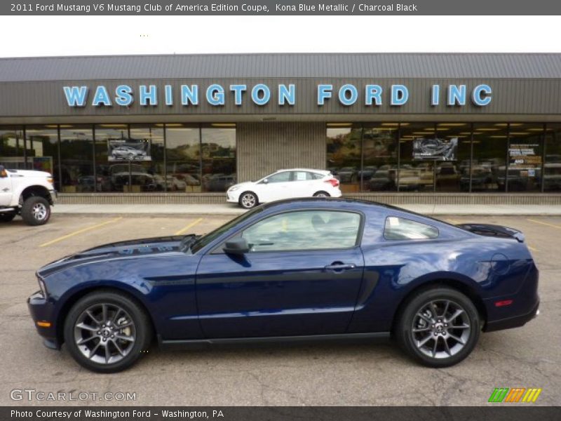 Kona Blue Metallic / Charcoal Black 2011 Ford Mustang V6 Mustang Club of America Edition Coupe