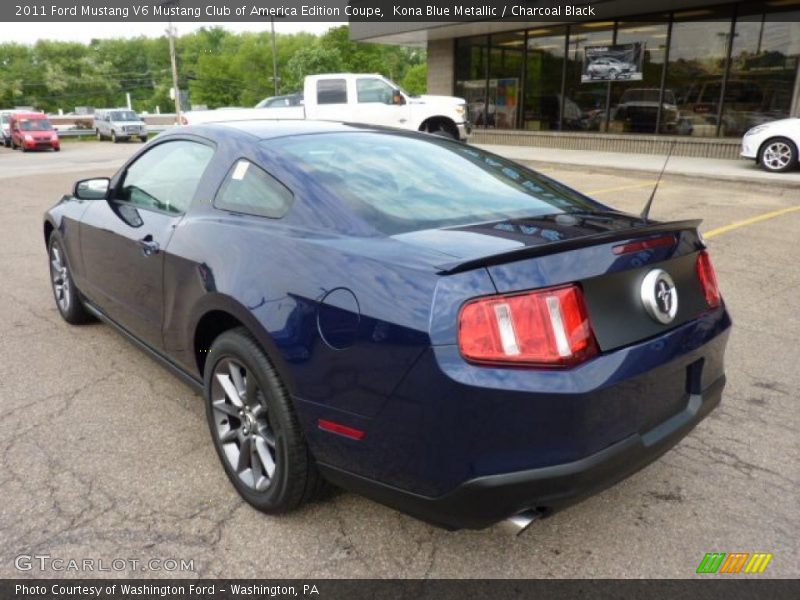 Kona Blue Metallic / Charcoal Black 2011 Ford Mustang V6 Mustang Club of America Edition Coupe