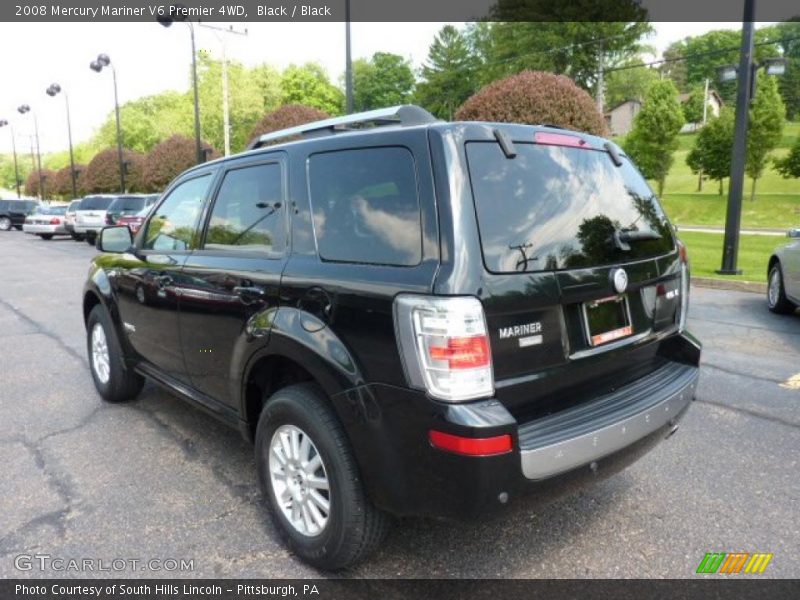Black / Black 2008 Mercury Mariner V6 Premier 4WD