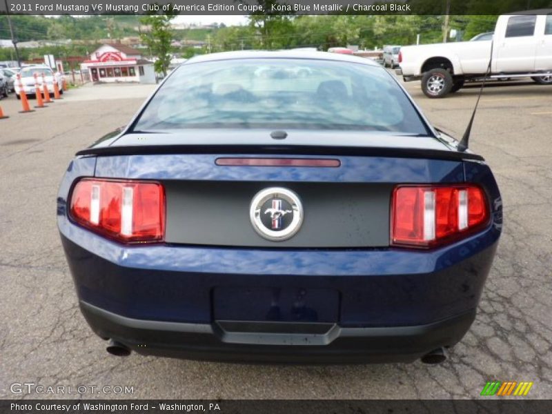 Kona Blue Metallic / Charcoal Black 2011 Ford Mustang V6 Mustang Club of America Edition Coupe