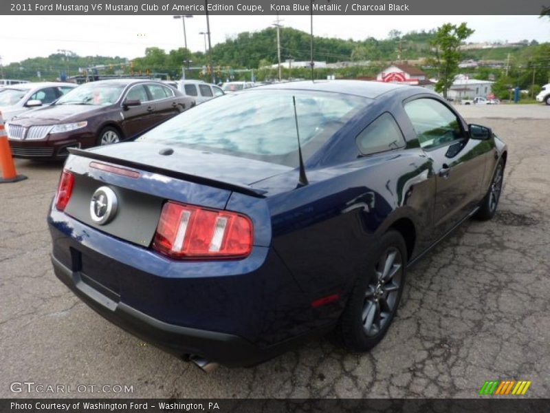 Kona Blue Metallic / Charcoal Black 2011 Ford Mustang V6 Mustang Club of America Edition Coupe