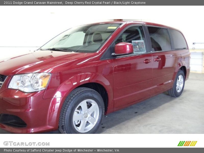 Deep Cherry Red Crystal Pearl / Black/Light Graystone 2011 Dodge Grand Caravan Mainstreet