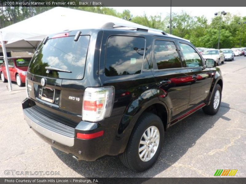 Black / Black 2008 Mercury Mariner V6 Premier 4WD