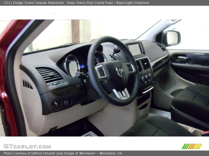 Deep Cherry Red Crystal Pearl / Black/Light Graystone 2011 Dodge Grand Caravan Mainstreet