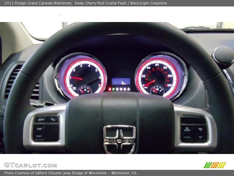 Deep Cherry Red Crystal Pearl / Black/Light Graystone 2011 Dodge Grand Caravan Mainstreet