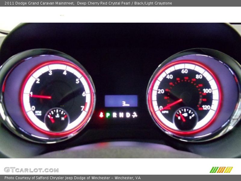 Deep Cherry Red Crystal Pearl / Black/Light Graystone 2011 Dodge Grand Caravan Mainstreet