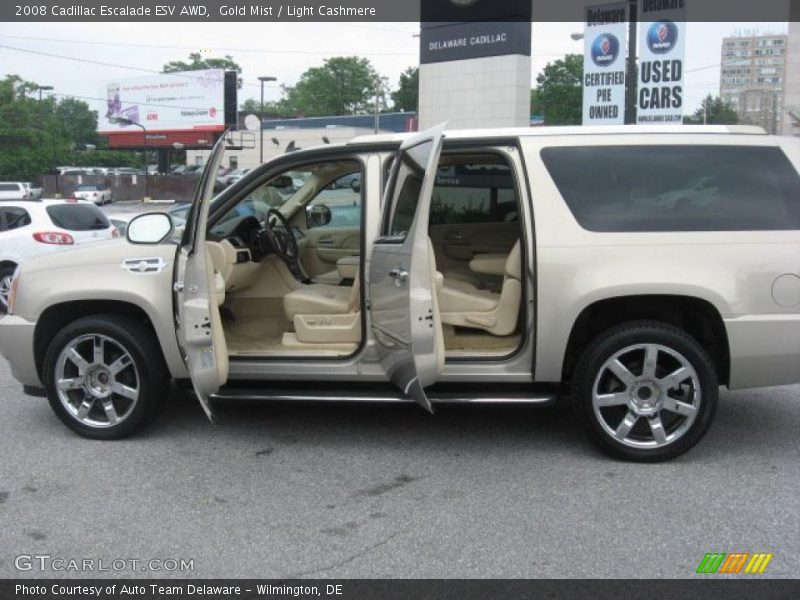 Gold Mist / Light Cashmere 2008 Cadillac Escalade ESV AWD