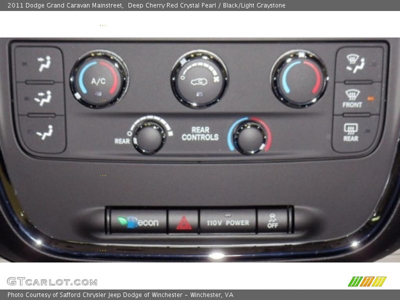 Deep Cherry Red Crystal Pearl / Black/Light Graystone 2011 Dodge Grand Caravan Mainstreet
