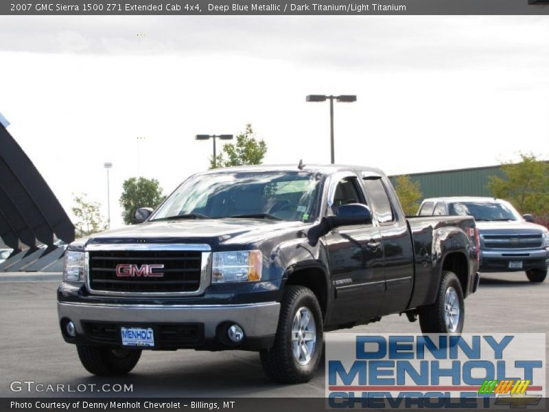 Deep Blue Metallic / Dark Titanium/Light Titanium 2007 GMC Sierra 1500 Z71 Extended Cab 4x4