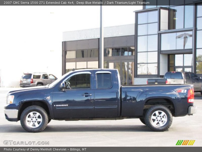 Deep Blue Metallic / Dark Titanium/Light Titanium 2007 GMC Sierra 1500 Z71 Extended Cab 4x4