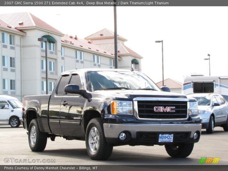 Deep Blue Metallic / Dark Titanium/Light Titanium 2007 GMC Sierra 1500 Z71 Extended Cab 4x4