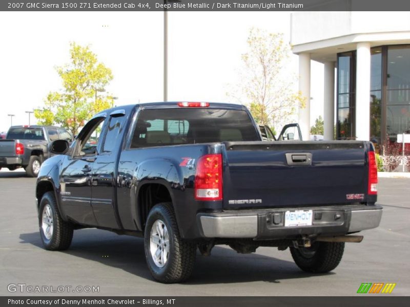 Deep Blue Metallic / Dark Titanium/Light Titanium 2007 GMC Sierra 1500 Z71 Extended Cab 4x4
