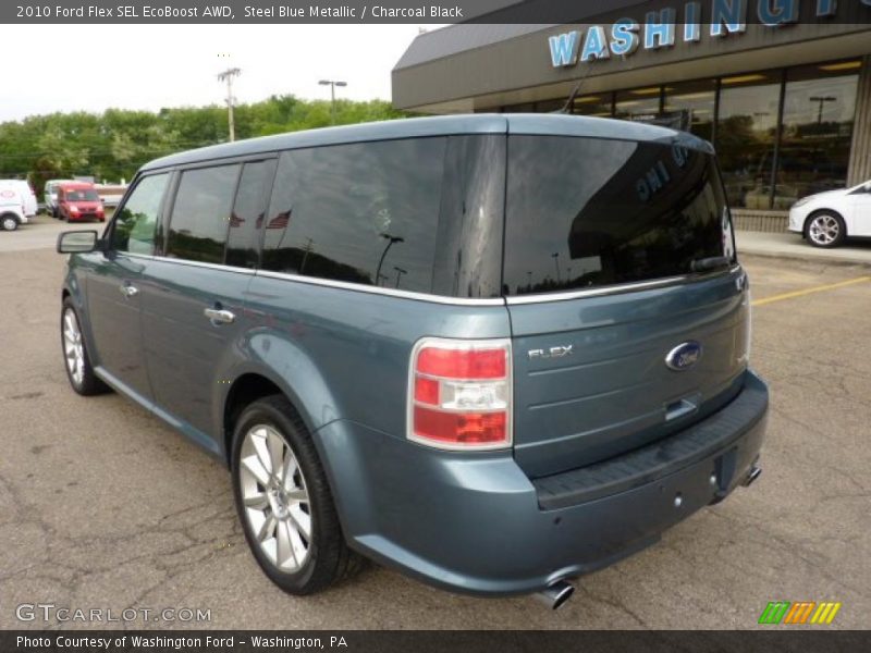Steel Blue Metallic / Charcoal Black 2010 Ford Flex SEL EcoBoost AWD