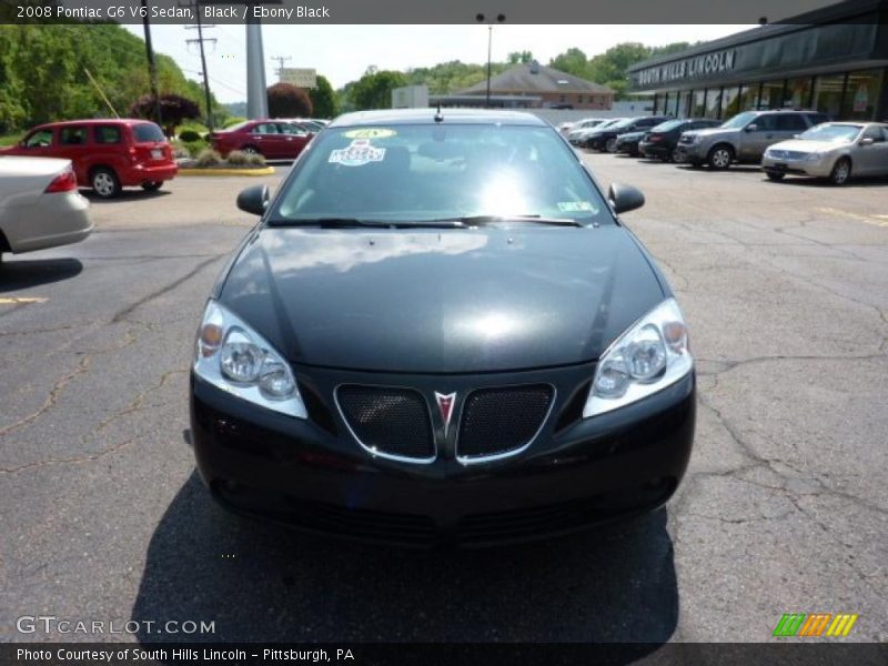 Black / Ebony Black 2008 Pontiac G6 V6 Sedan