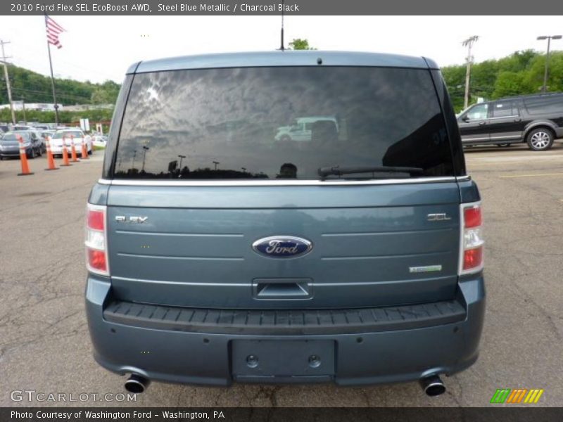 Steel Blue Metallic / Charcoal Black 2010 Ford Flex SEL EcoBoost AWD