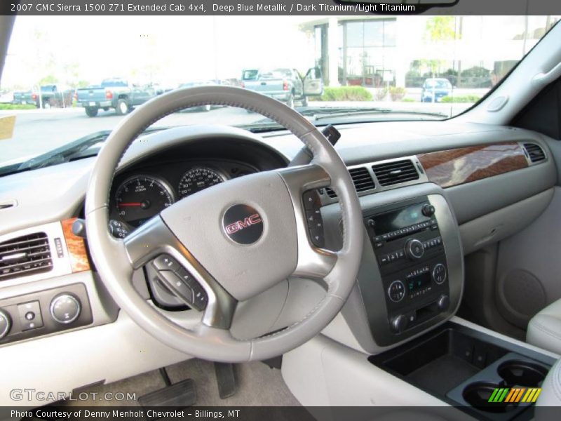 Deep Blue Metallic / Dark Titanium/Light Titanium 2007 GMC Sierra 1500 Z71 Extended Cab 4x4