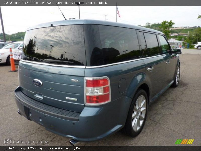 Steel Blue Metallic / Charcoal Black 2010 Ford Flex SEL EcoBoost AWD