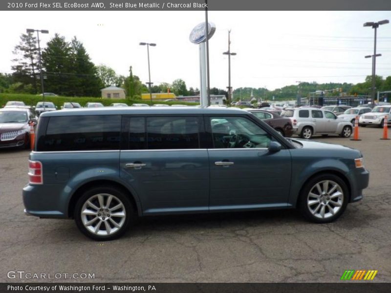Steel Blue Metallic / Charcoal Black 2010 Ford Flex SEL EcoBoost AWD