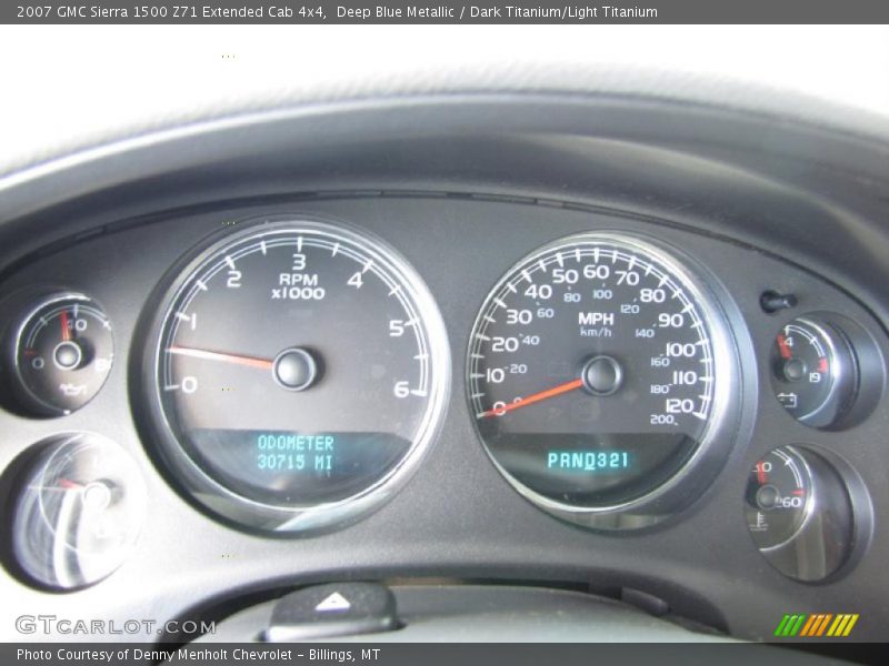 Deep Blue Metallic / Dark Titanium/Light Titanium 2007 GMC Sierra 1500 Z71 Extended Cab 4x4