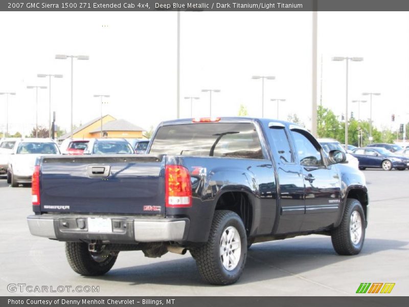 Deep Blue Metallic / Dark Titanium/Light Titanium 2007 GMC Sierra 1500 Z71 Extended Cab 4x4