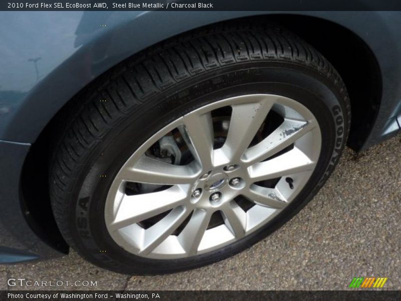 Steel Blue Metallic / Charcoal Black 2010 Ford Flex SEL EcoBoost AWD