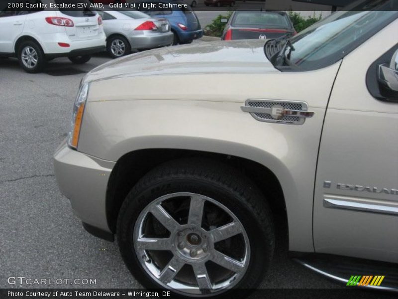 Gold Mist / Light Cashmere 2008 Cadillac Escalade ESV AWD