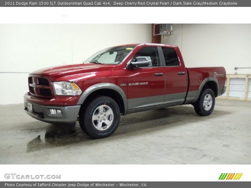 Deep Cherry Red Crystal Pearl / Dark Slate Gray/Medium Graystone 2011 Dodge Ram 1500 SLT Outdoorsman Quad Cab 4x4