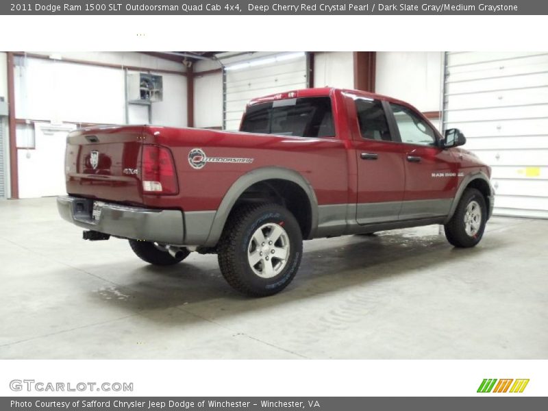 Deep Cherry Red Crystal Pearl / Dark Slate Gray/Medium Graystone 2011 Dodge Ram 1500 SLT Outdoorsman Quad Cab 4x4