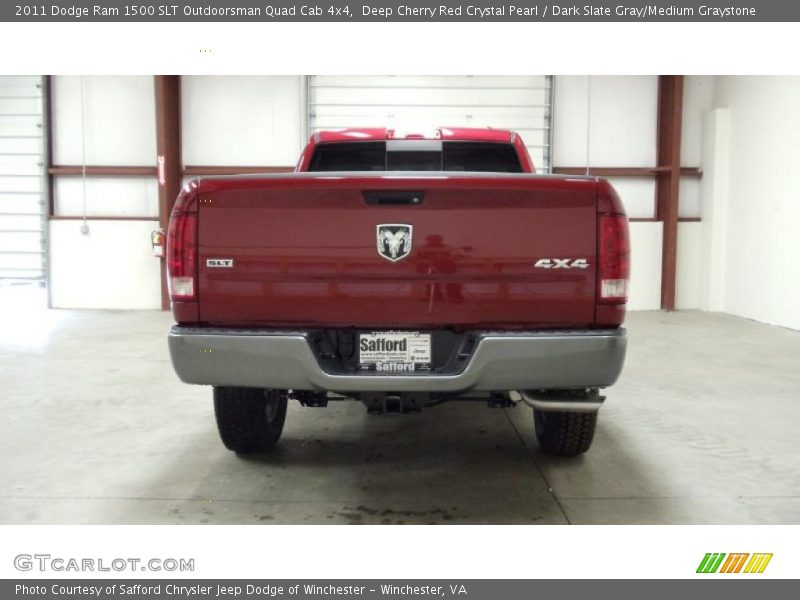 Deep Cherry Red Crystal Pearl / Dark Slate Gray/Medium Graystone 2011 Dodge Ram 1500 SLT Outdoorsman Quad Cab 4x4