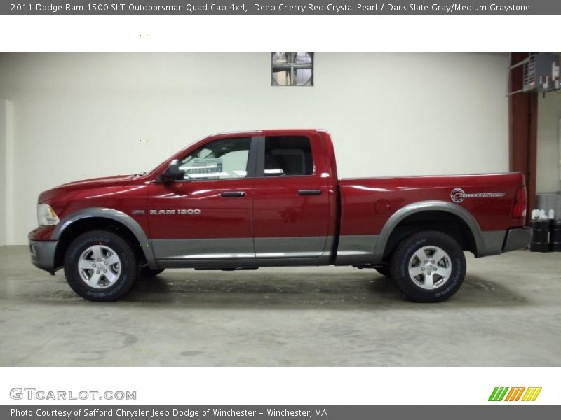 Deep Cherry Red Crystal Pearl / Dark Slate Gray/Medium Graystone 2011 Dodge Ram 1500 SLT Outdoorsman Quad Cab 4x4