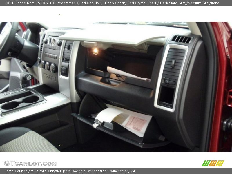 Deep Cherry Red Crystal Pearl / Dark Slate Gray/Medium Graystone 2011 Dodge Ram 1500 SLT Outdoorsman Quad Cab 4x4