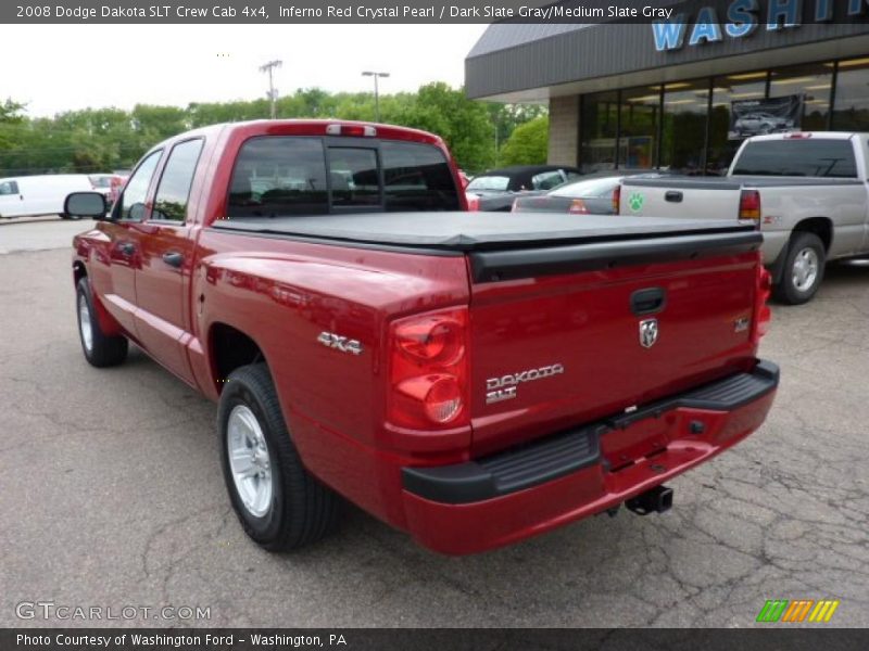 Inferno Red Crystal Pearl / Dark Slate Gray/Medium Slate Gray 2008 Dodge Dakota SLT Crew Cab 4x4