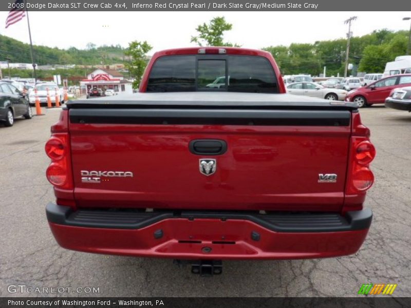 Inferno Red Crystal Pearl / Dark Slate Gray/Medium Slate Gray 2008 Dodge Dakota SLT Crew Cab 4x4