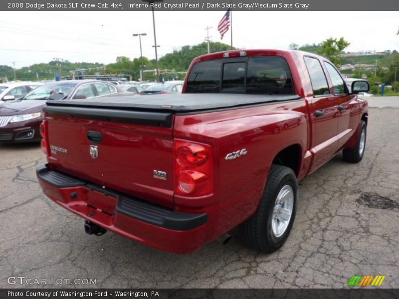 Inferno Red Crystal Pearl / Dark Slate Gray/Medium Slate Gray 2008 Dodge Dakota SLT Crew Cab 4x4