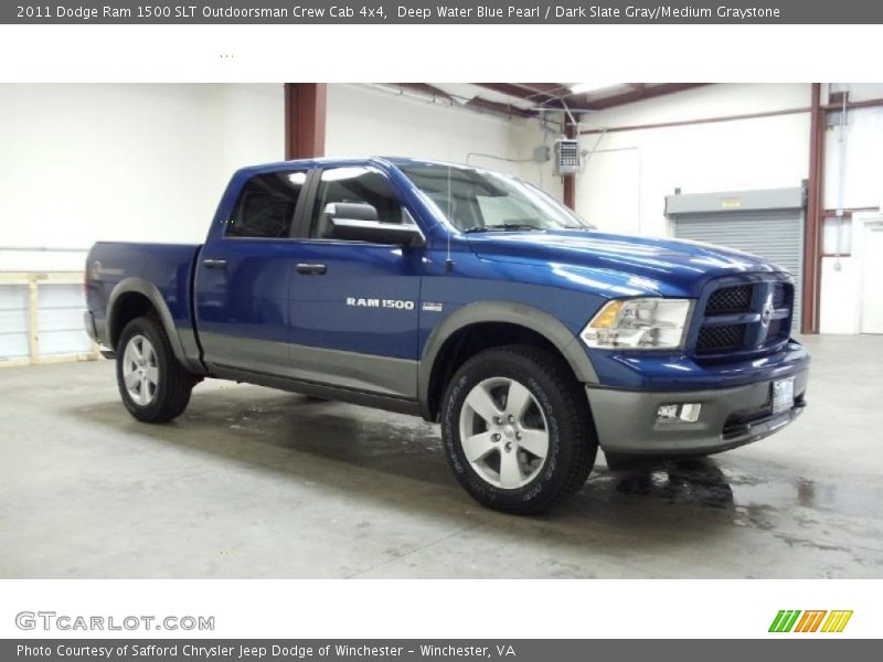 Deep Water Blue Pearl / Dark Slate Gray/Medium Graystone 2011 Dodge Ram 1500 SLT Outdoorsman Crew Cab 4x4