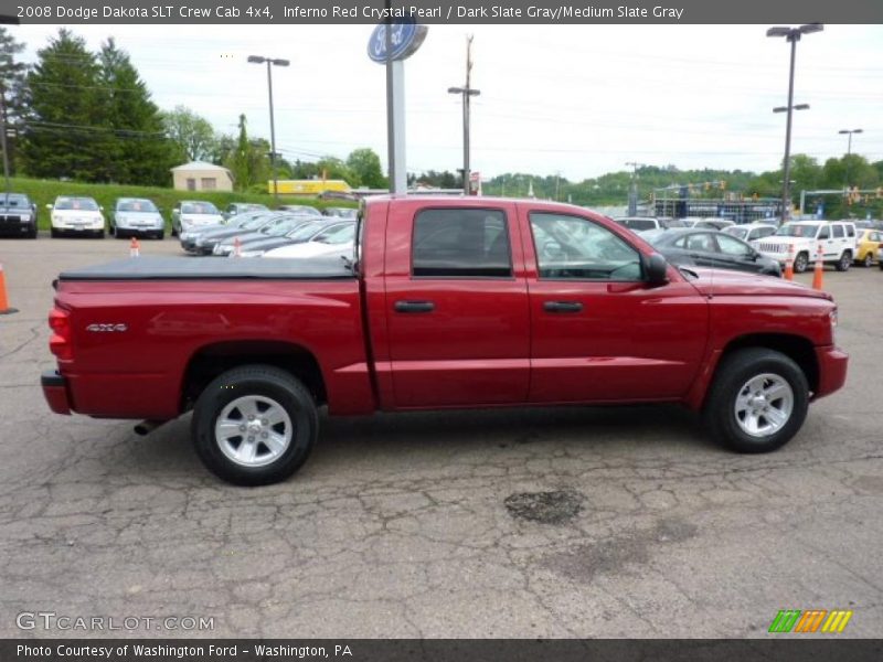 Inferno Red Crystal Pearl / Dark Slate Gray/Medium Slate Gray 2008 Dodge Dakota SLT Crew Cab 4x4