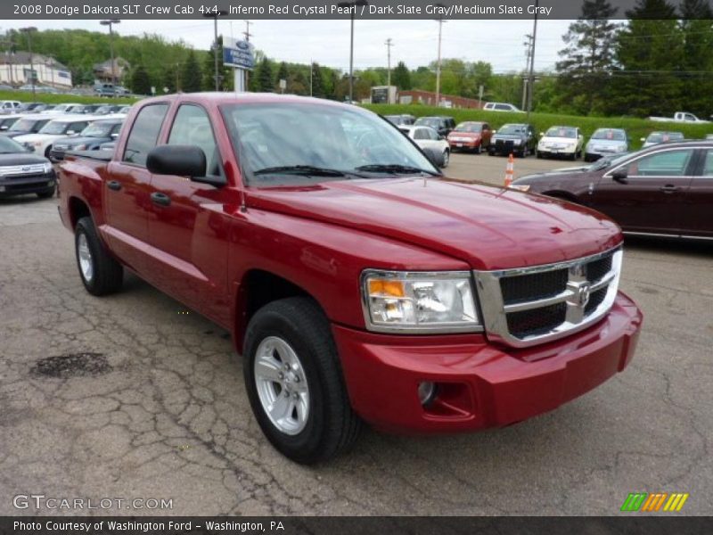 Inferno Red Crystal Pearl / Dark Slate Gray/Medium Slate Gray 2008 Dodge Dakota SLT Crew Cab 4x4
