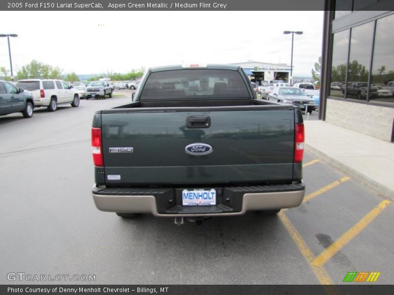 Aspen Green Metallic / Medium Flint Grey 2005 Ford F150 Lariat SuperCab