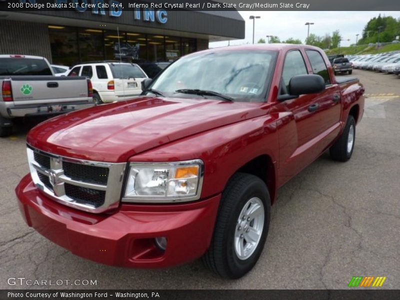 Inferno Red Crystal Pearl / Dark Slate Gray/Medium Slate Gray 2008 Dodge Dakota SLT Crew Cab 4x4