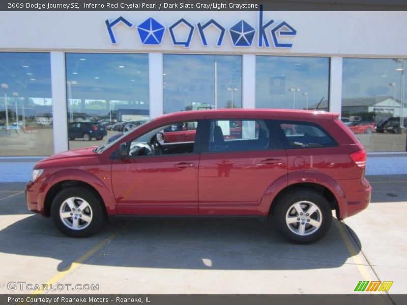 Inferno Red Crystal Pearl / Dark Slate Gray/Light Graystone 2009 Dodge Journey SE