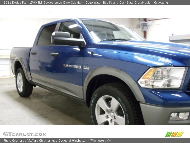 Deep Water Blue Pearl / Dark Slate Gray/Medium Graystone 2011 Dodge Ram 1500 SLT Outdoorsman Crew Cab 4x4