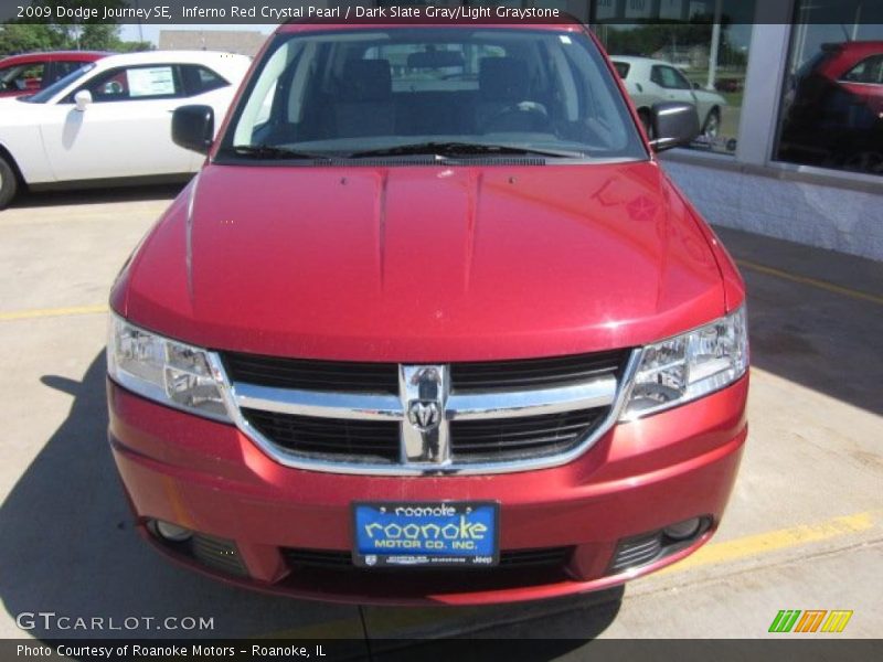 Inferno Red Crystal Pearl / Dark Slate Gray/Light Graystone 2009 Dodge Journey SE