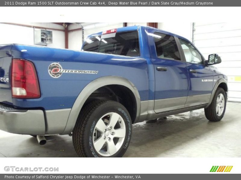 Deep Water Blue Pearl / Dark Slate Gray/Medium Graystone 2011 Dodge Ram 1500 SLT Outdoorsman Crew Cab 4x4